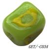 Handmade Lampwork Beads, Trapezium 10x9mm Hole=1.5mm, Sold by PC