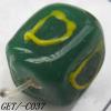 Handmade Lampwork Beads, Trapezium 10x9mm Hole=1.5mm, Sold by PC