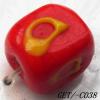 Handmade Lampwork Beads, Trapezium 10x9mm Hole=1.5mm, Sold by PC