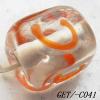 Handmade Lampwork Beads, Trapezium 10x9mm Hole=1.5mm, Sold by PC