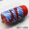 Handmade Lampwork Beads, Tube 7x14mm Hole=1.5mm, Sold by PC