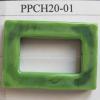 Handmade Lampwork Beads, Hollow Rectangular 24x34x5mm, Sold by PC