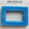 Handmade Lampwork Beads, Hollow Rectangular 24x34x6mm, Sold by PC