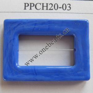 Handmade Lampwork Beads, Hollow Rectangular 24x34x7mm, Sold by PC