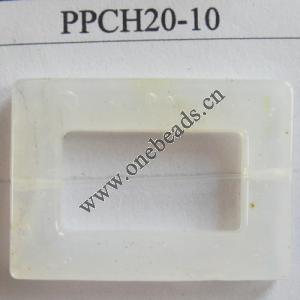 Handmade Lampwork Beads, Hollow Rectangular 24x34x14mm, Sold by PC