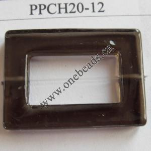 Handmade Lampwork Beads, Hollow Rectangular 24x34x16mm, Sold by PC