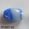 Lampwork Beads, Flat Oval 10x17mm Hole=2mm, Sold by PC