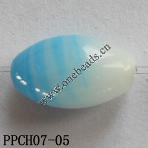 Lampwork Beads, Flat Oval 10x17mm Hole=2mm, Sold by PC