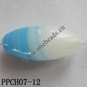 Lampwork Beads, Flat Oval 20x10mm Hole=2mm, Sold by PC