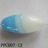Lampwork Beads, Flat Oval 20x10mm Hole=2mm, Sold by PC