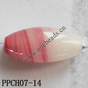 Lampwork Beads, Flat Oval 20x10mm Hole=2mm, Sold by PC