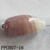 Lampwork Beads, Flat Oval 10x18mm Hole=2mm, Sold by PC