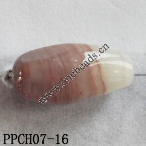 Lampwork Beads, Flat Oval 10x18mm Hole=2mm, Sold by PC