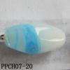 Lampwork Beads, Flat Oval 10x18mm Hole=2mm, Sold by PC