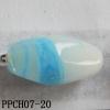 Lampwork Beads, Flat Oval 10x18mm Hole=2mm, Sold by PC