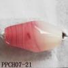 Lampwork Beads, Flat Oval 10x18mm Hole=2mm, Sold by PC