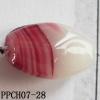 Lampwork Beads, Flat Oval 14x22mm Hole=2mm, Sold by PC