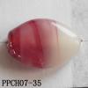 Lampwork Beads, Flat Oval 13x18mm Hole=2mm, Sold by PC