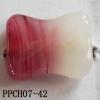 Lampwork Beads, Flat Bone 13x16mm Hole=2mm, Sold by PC