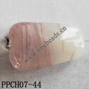 Lampwork Beads, Trapezium 11x18mm Hole=2mm, Sold by PC