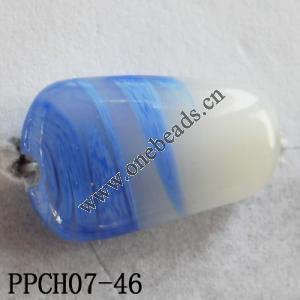 Lampwork Beads, Trapezium 11x18mm Hole=2mm, Sold by PC