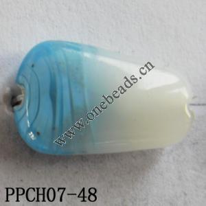 Lampwork Beads, Trapezium 11x18mm Hole=2mm, Sold by PC