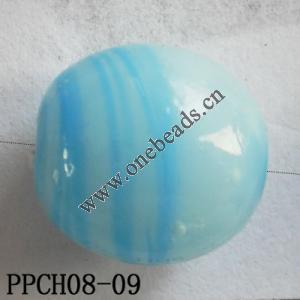 Lampwork Beads, Round 14x14mm Hole=2mm, Sold by PC