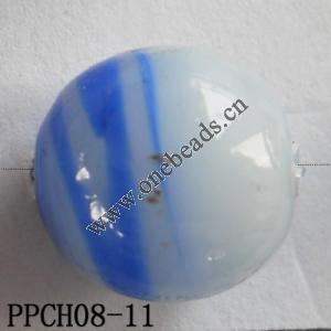 Lampwork Beads, Round 15x15mm Hole=2mm, Sold by PC