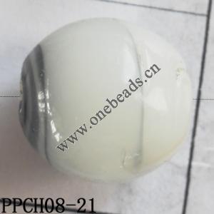 Lampwork Beads, Round 20x20mm Hole=2.5mm, Sold by PC