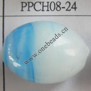 Lampwork Beads, Oval 23x18mm Hole=3.5mm, Sold by PC