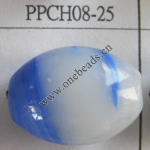 Lampwork Beads, Oval 23x18mm Hole=3.5mm, Sold by PC