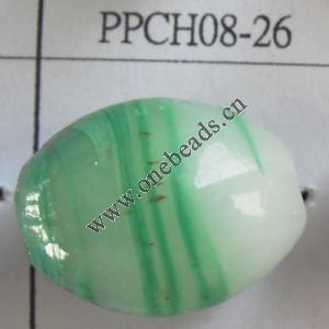 Lampwork Beads, Oval 23x18mm Hole=3.5mm, Sold by PC