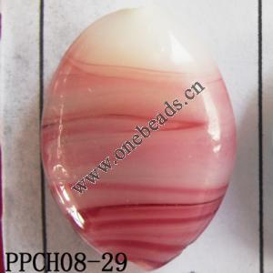 Lampwork Beads, Flat Oval 23x30mm Hole=2mm, Sold by PC