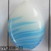 Lampwork Beads, Flat Oval 23x30mm Hole=2mm, Sold by PC