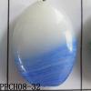 Lampwork Beads, Flat Oval 23x30mm Hole=2mm, Sold by PC