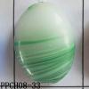 Lampwork Beads, Flat Oval 23x30mm Hole=2mm, Sold by PC