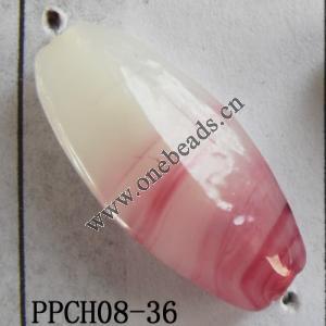 Lampwork Beads, Flat Drum 13x30mm Hole=2mm, Sold by PC