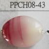 Lampwork Beads, Flat Oval 15x20mm Hole=2mm, Sold by PC