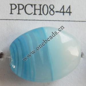 Lampwork Beads, Flat Oval 15x20mm Hole=2mm, Sold by PC