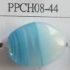 Lampwork Beads, Flat Oval 15x20mm Hole=2mm, Sold by PC