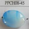 Lampwork Beads, Flat Oval 15x20mm Hole=2mm, Sold by PC