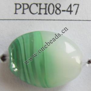 Lampwork Beads, Flat Oval 15x20mm Hole=2mm, Sold by PC