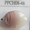 Lampwork Beads, Flat Oval 15x20mm Hole=2mm, Sold by PC