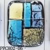 Lampwork Glass Pendant,Rectangular, 42x53x7mm, Hole=1mm, Sold by PC