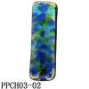 Lampwork Glass Pendant,Rectangular, 20x61x8mm, Hole=1mm, Sold by PC