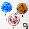 Silver Foil Murano Lampwork Pendant, Flat Round 50x55x14mm, Sold by PC