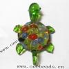  Murano Lampwork Pendant, Turtle 40x60x12mm, Sold by PC