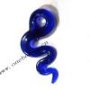  Murano Lampwork Pendant, Snake 28x64x6mm, Sold by PC