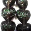 Handmade Lampwork Beads, Heart 20mm, Sold by PC