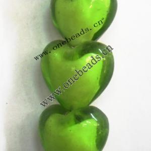 Handmade Lampwork Beads, Heart 20mm, Sold by PC